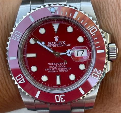 rolex red box|rolex red submariner for sale.